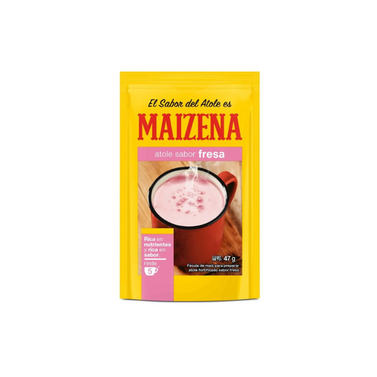 Fécula de Maíz Sabor Fresa Maizena, Paquete 24 Sobres de 47g