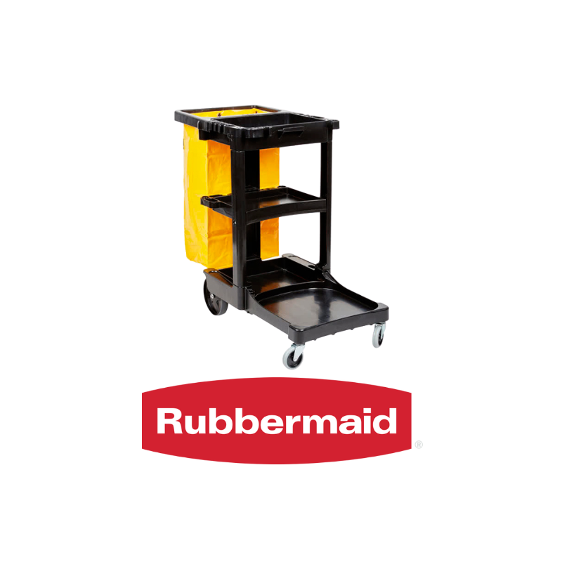 Carro de Limpieza con Bolsa Amarilla Rubbermaid, Pieza