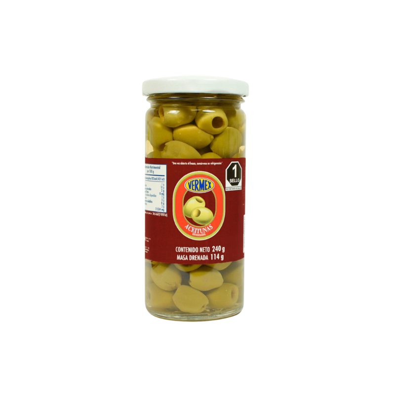 Aceitunas sin Hueso Vermex, Frasco 240g