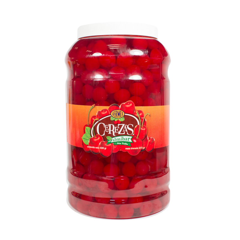 Cereza sin Tallo Vermex, Frasco 4kg