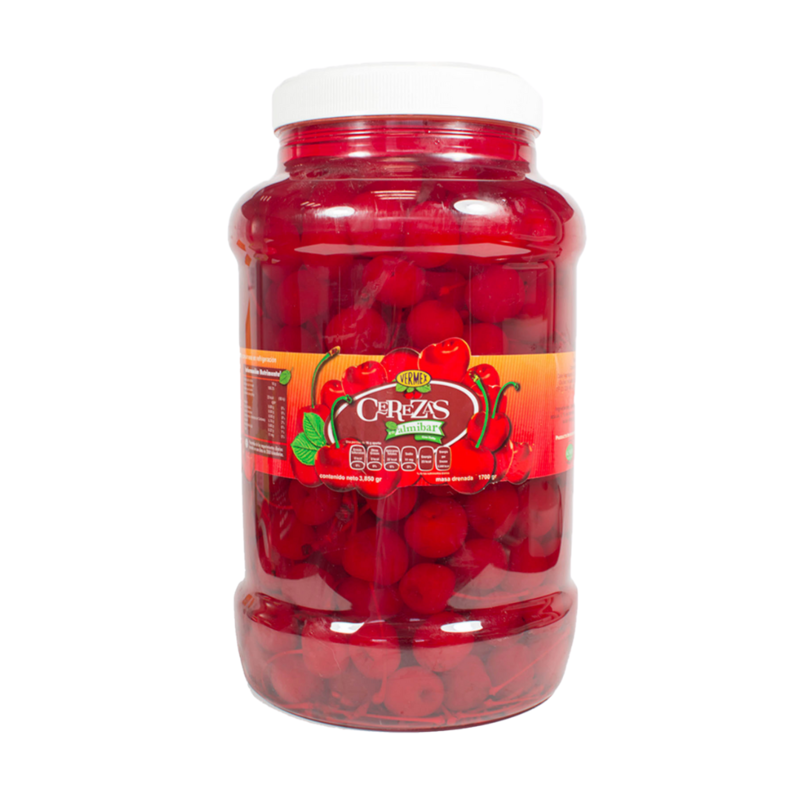 Cerezas con Tallo Vermex, Frasco 4.25kg