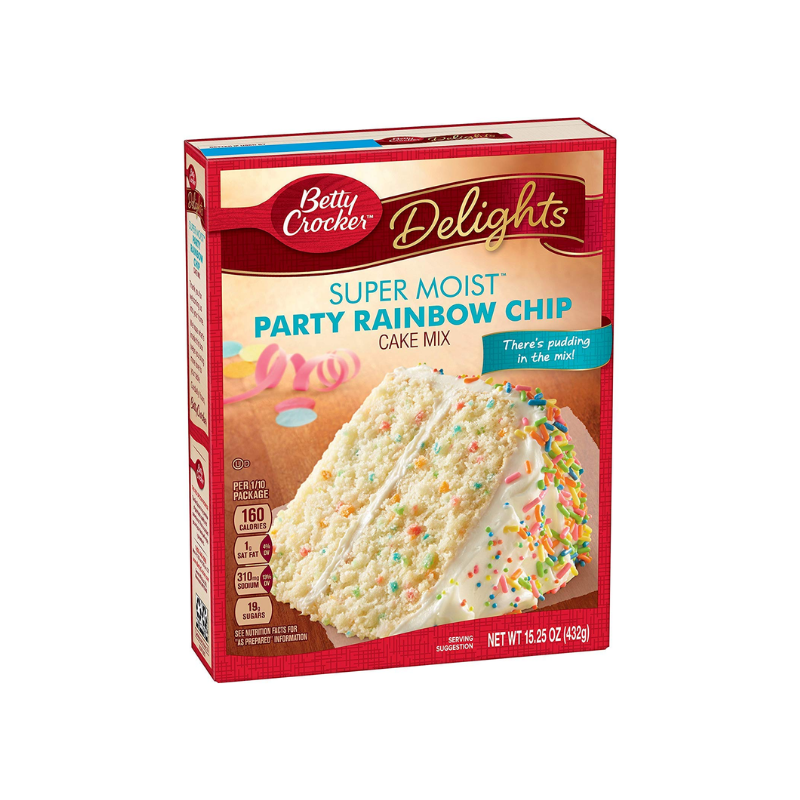 Harina para Pastel de Party Rainbow Chip Super Moist Betty Crocker