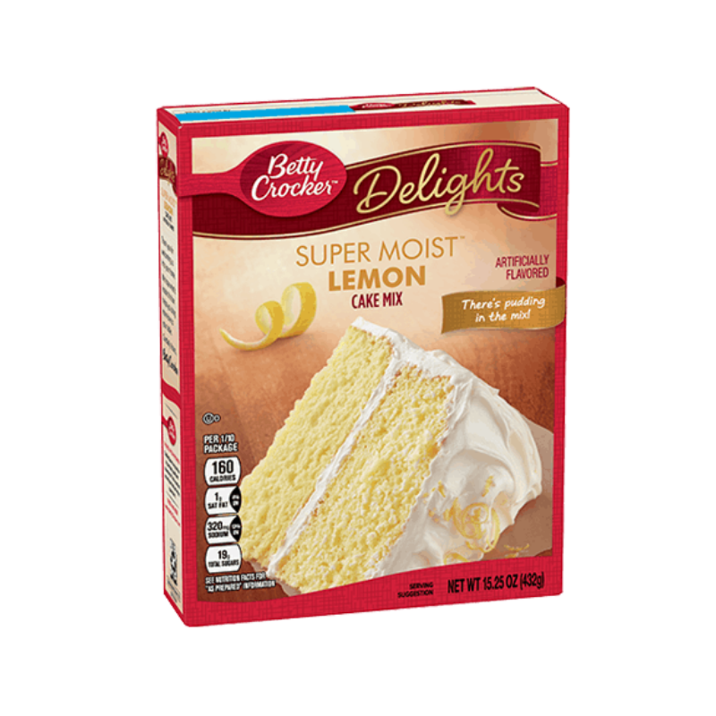 Harina para Pastel de Limón Super Moist Betty Crocker, Caja 375g