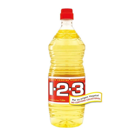 Aceite Vegetal 1-2-3, Botella 1L