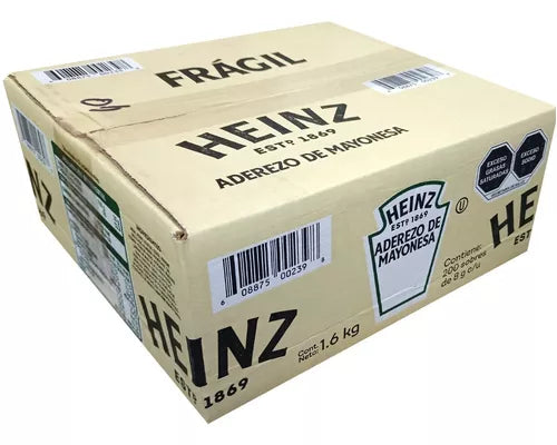 Mayonesa Heinz, Caja 200 sobres de 8g