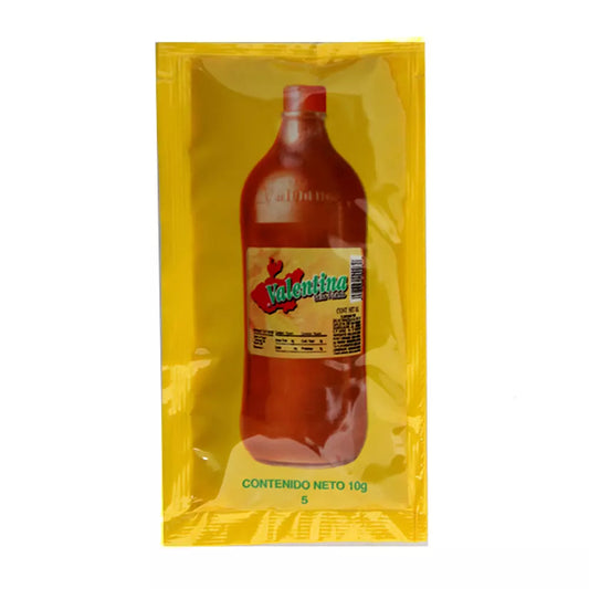 Salsa Picante Valentina Amarilla, Caja 100 sobres de 10g