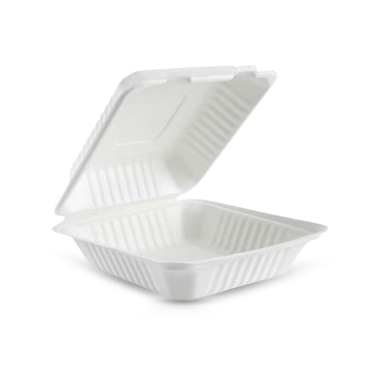 Contenedor Cuadrado Biodegradable Grande, Paquete 200 Piezas