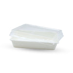 Contenedor Rectangular Transparente Biodegradable con Tapa, Paquete 50 Piezas