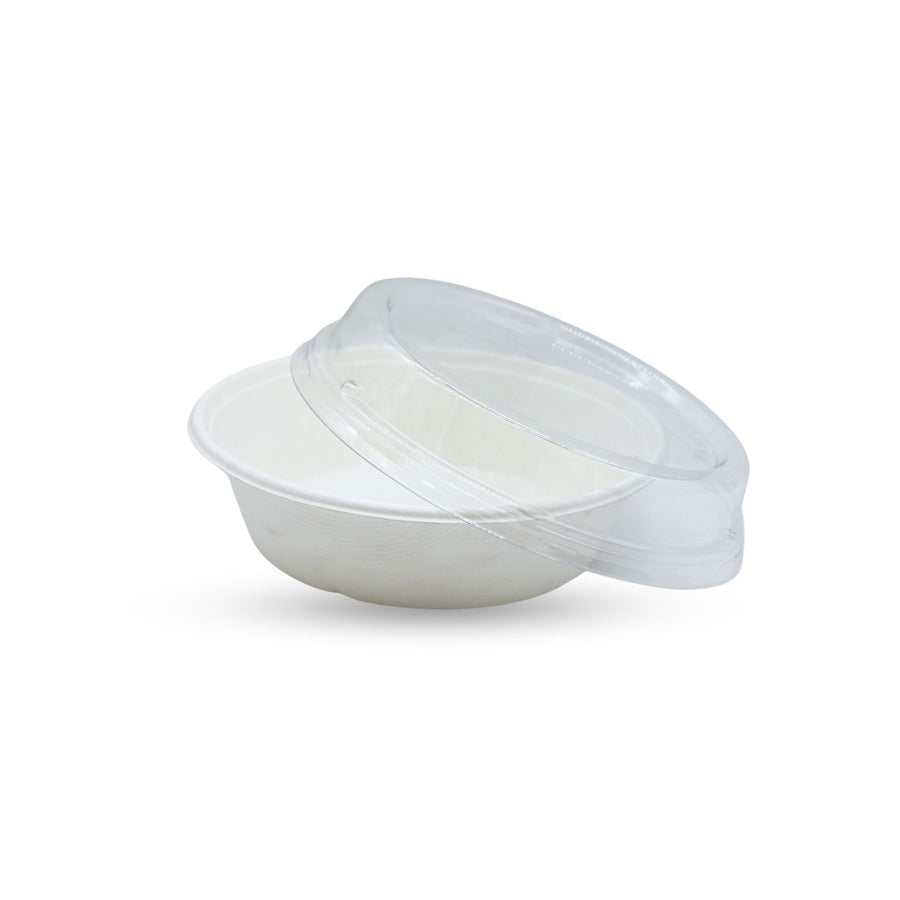 Contenedor Redondo Transparente Biodegradable con Tapa, Paquete 50 Piezas