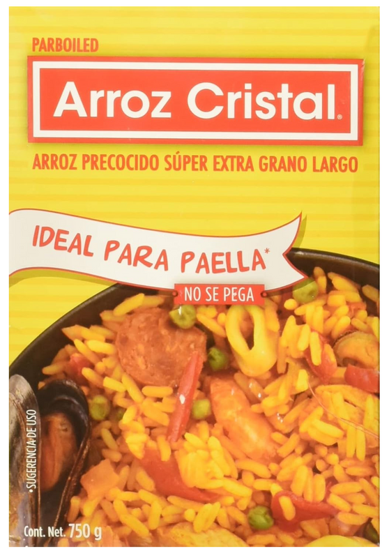 Arróz Precocido Cristal para Paella, Caja 750g