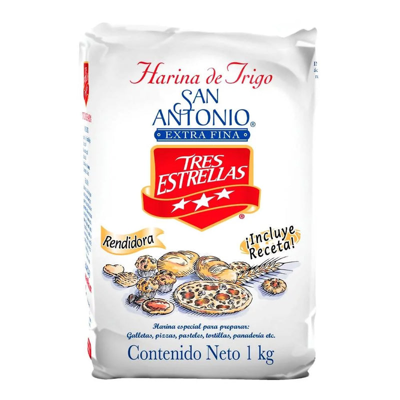 Harina de Trigo 3 Estrellas, Bolsa 1kg