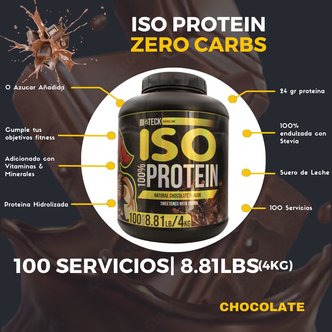 BIOTECKPHARMA | ISO protein sabor chocolate 8.80 lbs/ 4kg…