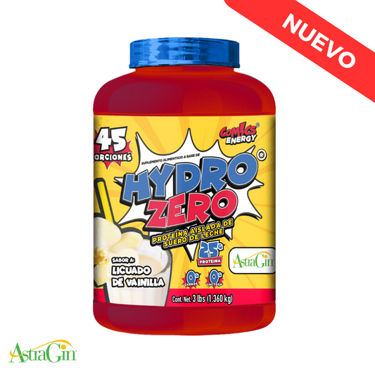 Hydro Zero Comics Proteína de suero de leche hidrolozada, 25g proteína, 3 lbs, Comics Energy con Astragin®️