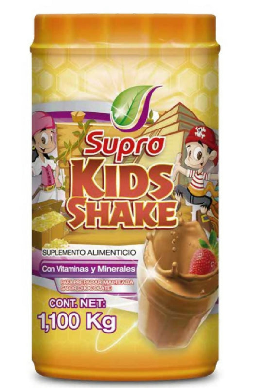 KIDS SHAKE CON VITAMINAS Y MINERALES CHOCOLATE 1.1 KG SUPRA NATURA