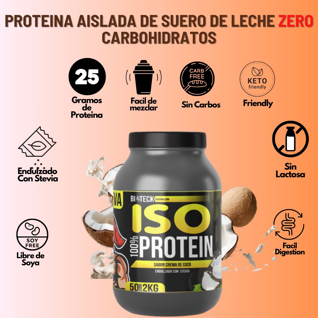 BIOTECKPHARMA | ISO protein sabor Helado de vainilla 8.80 lbs/ 4kg…