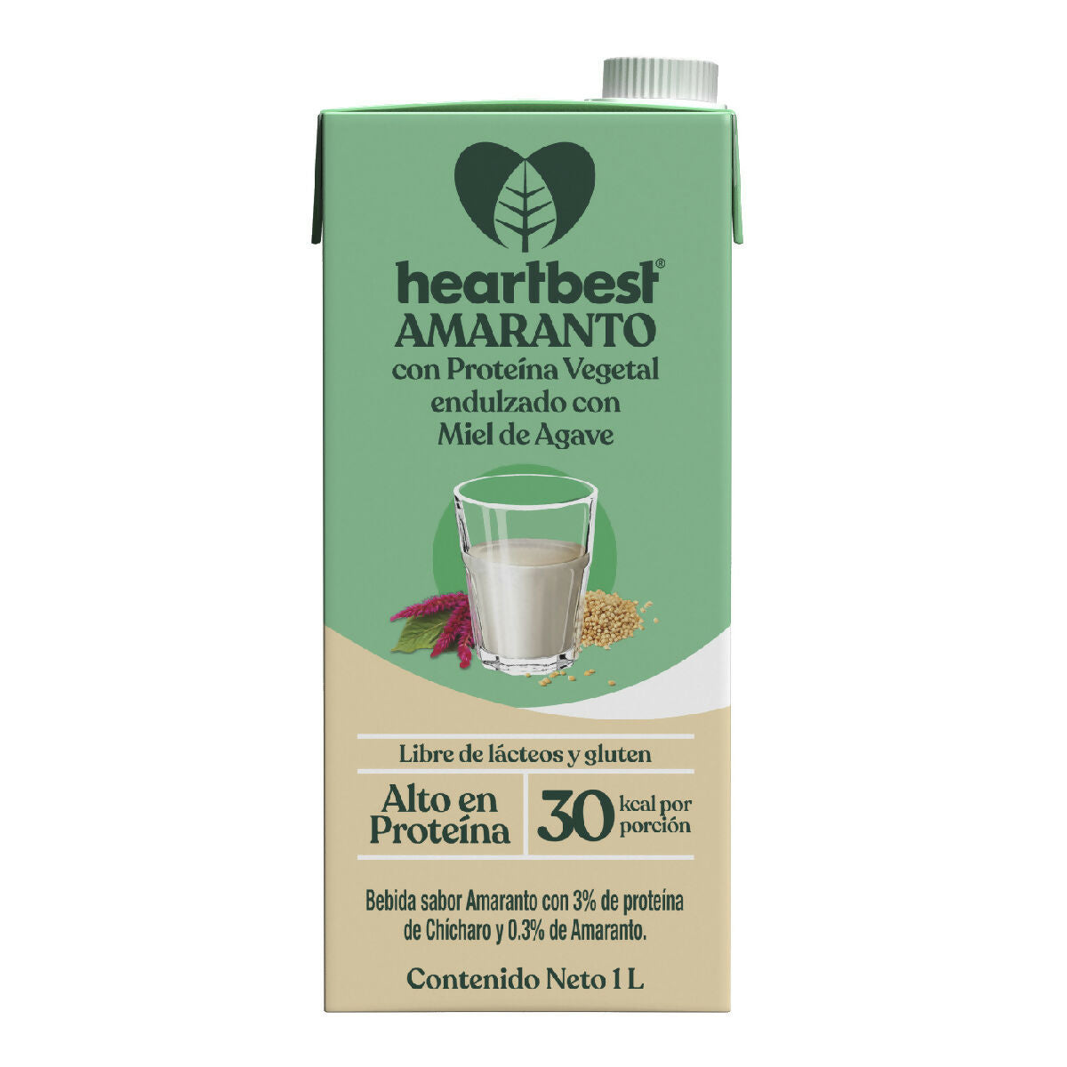 Heartbest Leche de Amaranto Original 1 Litro (Caja 6 Piezas)