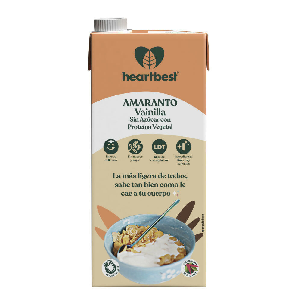 Heartbest Leche Vainilla sin Azúcar 1 Litro (caja de 6 litros)