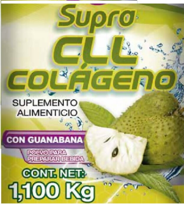 Colágeno Puro Hidrolizado con guanábana 1.1 kg Supra natura.