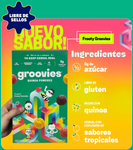 Groovies Cereal de Quinoa Bajo en Azúcar – Caja de 250 gr. Sabor Tropical Frooty Groovies