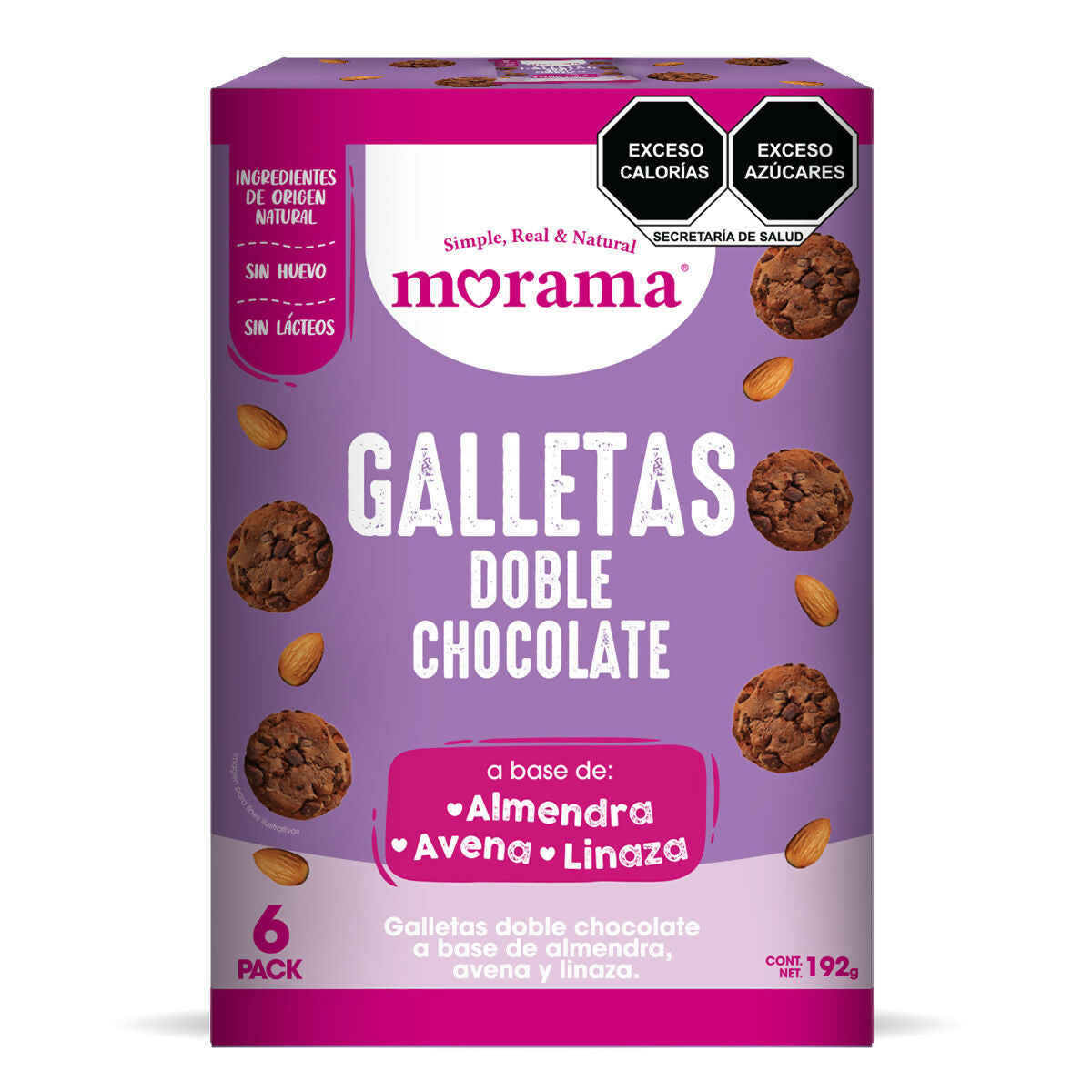 6 PACK GALLETAS DOBLE CHOCOLATE