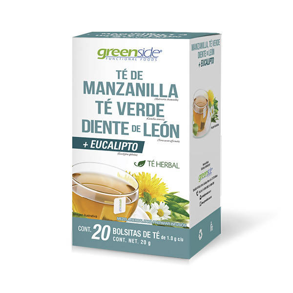 Manzanilla, Te Verde, Diente De León Y Eucalipto 20 Bol