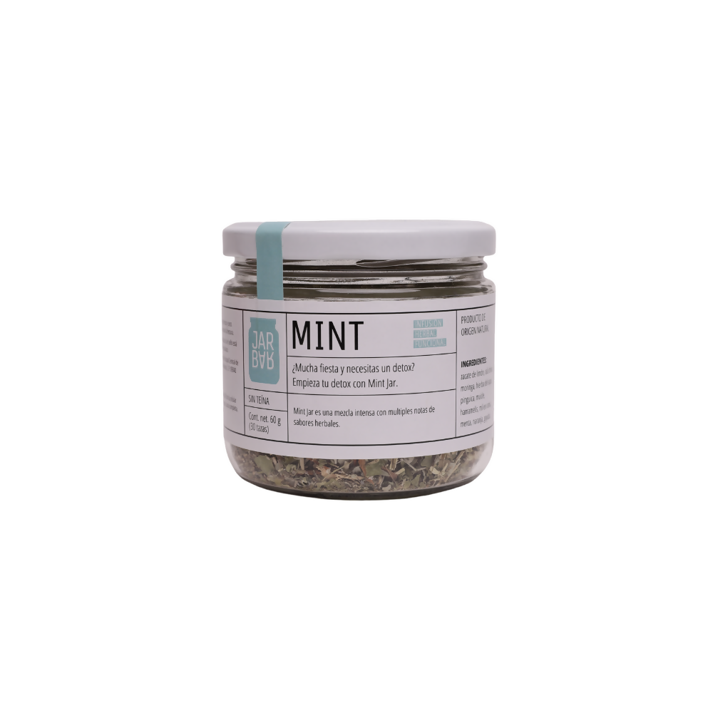 Mint Jar (DETOX) Infusión intensa con multiples notas de sabores herbales, 60g