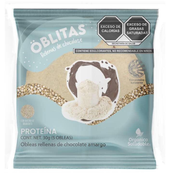Obleas De Proteína Rellenas De Chocolate By Orgánica y Saludable 12 Pack