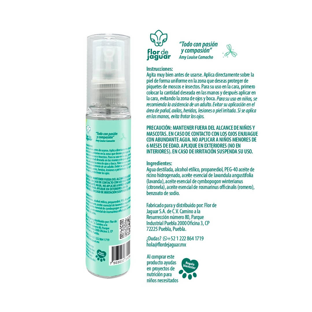 Repelente de Insectos Natural 60ml