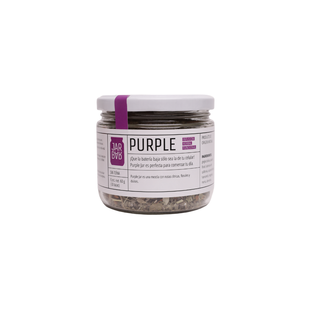 Purple Jar (ENERGIZANTE) Infusión con notas cítricas, florales y dulces, 60g