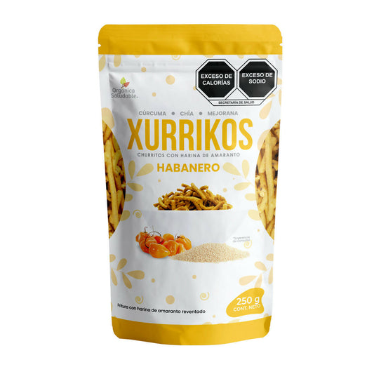 Xurrikos de Amaranto sabor Habanero By Orgánica y Saludable 6 Pack