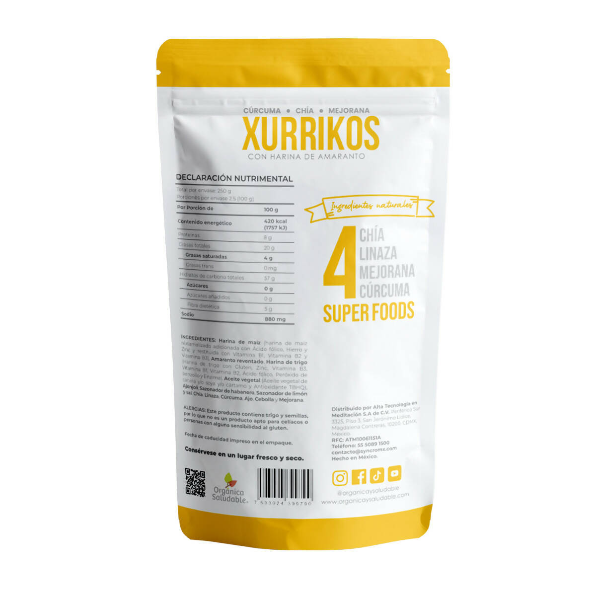Xurrikos de Amaranto sabor Habanero By Orgánica y Saludable 6 Pack
