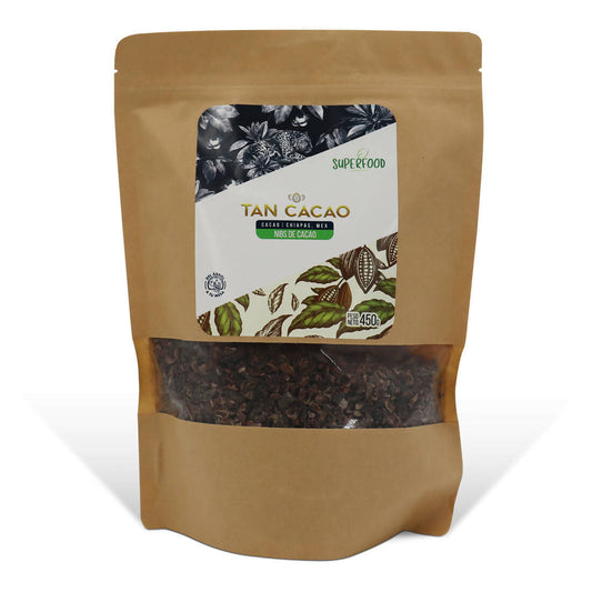 Bolsa de Nibs de Cacao con 450g cada uno.