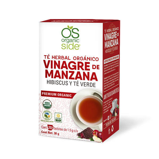Vinagre de Manzana Hibicus y Té Verde 20 Bol.