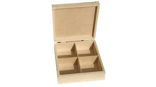 Caja de madera(MDF) con cuatro diviisones