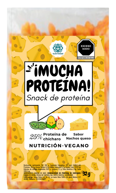 ¡MUCHA PROTEÍNA! Snack de proteína Sabor Queso 23 g