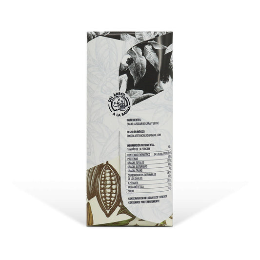 Chocolate con Leche con 50% Cacao.1 Caja de 12 Barras de chocolate de 50 g cada uno.