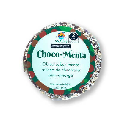 Obleas Rellenas de Chocolate semi-amargo - Choco-Menta 25g