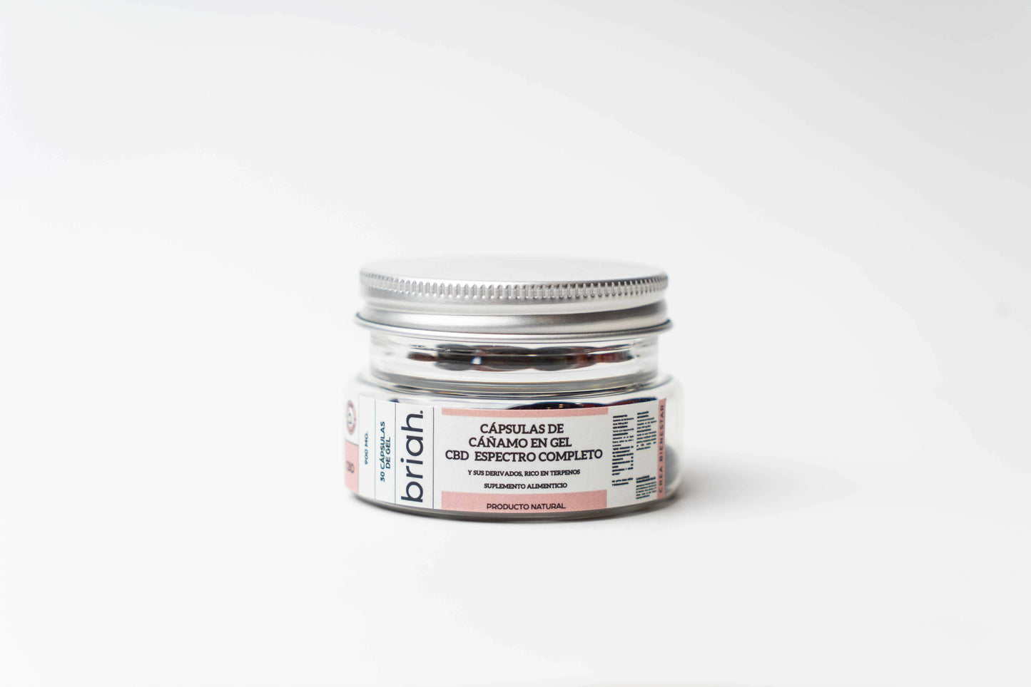 Cápsulas de gel briah de aceite de cáñamo CBD espectro completo 900 mg | 30 piezas