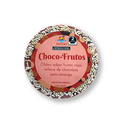 Obleas Rellenas de Chocolate semi-amargo - Choco-Frutos 25g