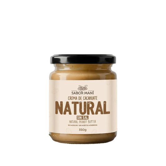 Crema de cacahuate natural sin sal 350g