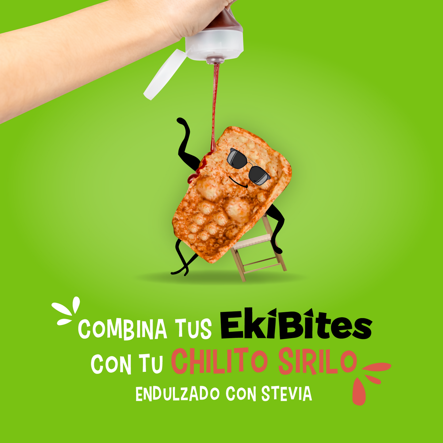 EKIBITES - Chicharrón de soya con chipotle (40g c/u) Caja con 35 paquetes