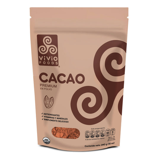 Cacao Orgánico en Polvo 340 G (Caja 12 Piezas)