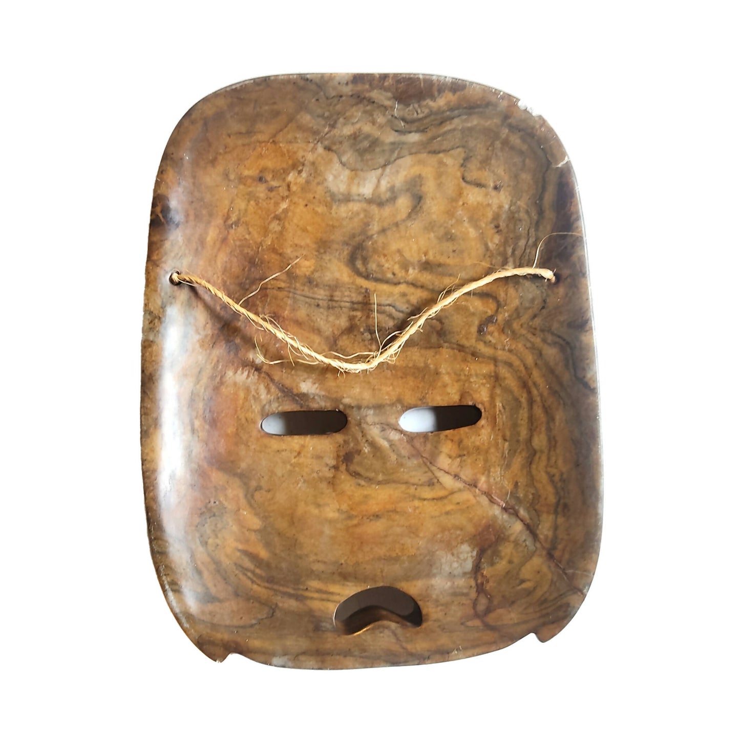 Máscara de piedra de alabastro tallada a mano