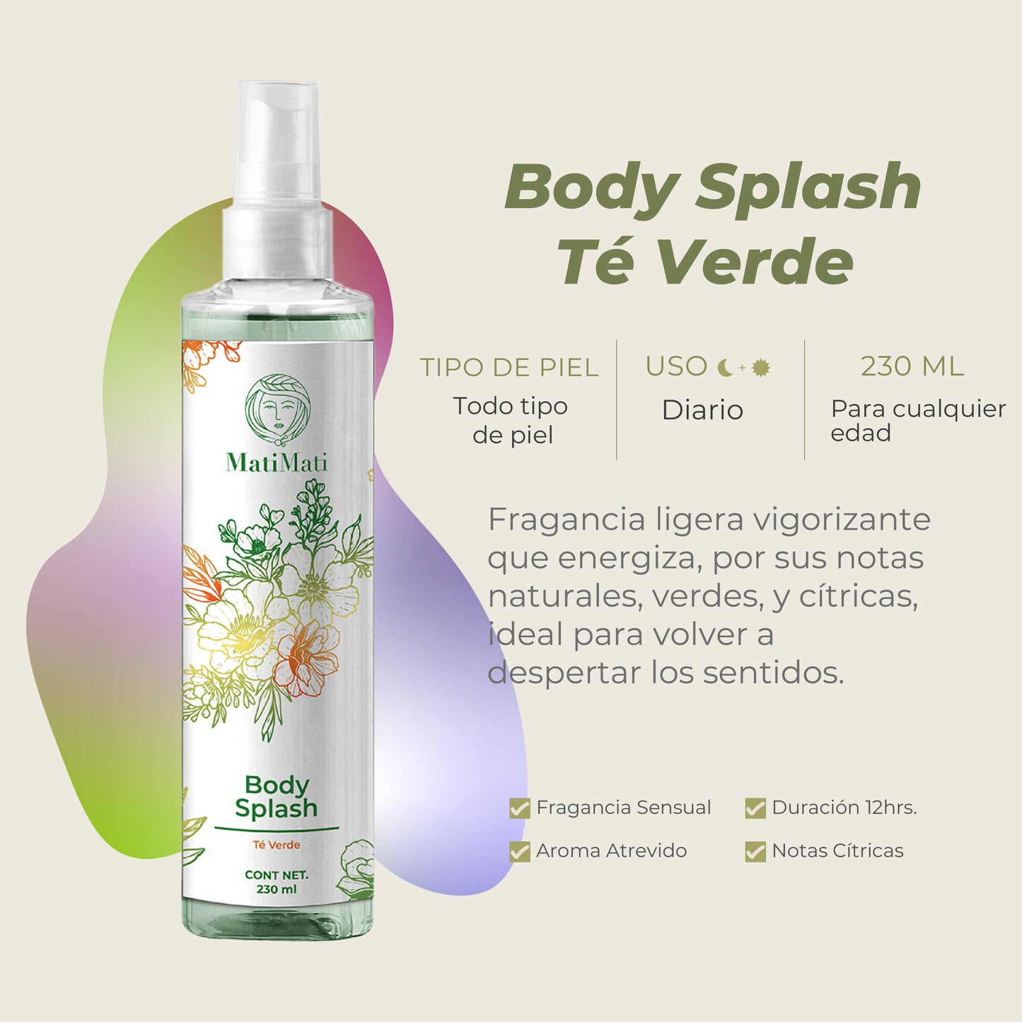 Body Splash Té Verde
