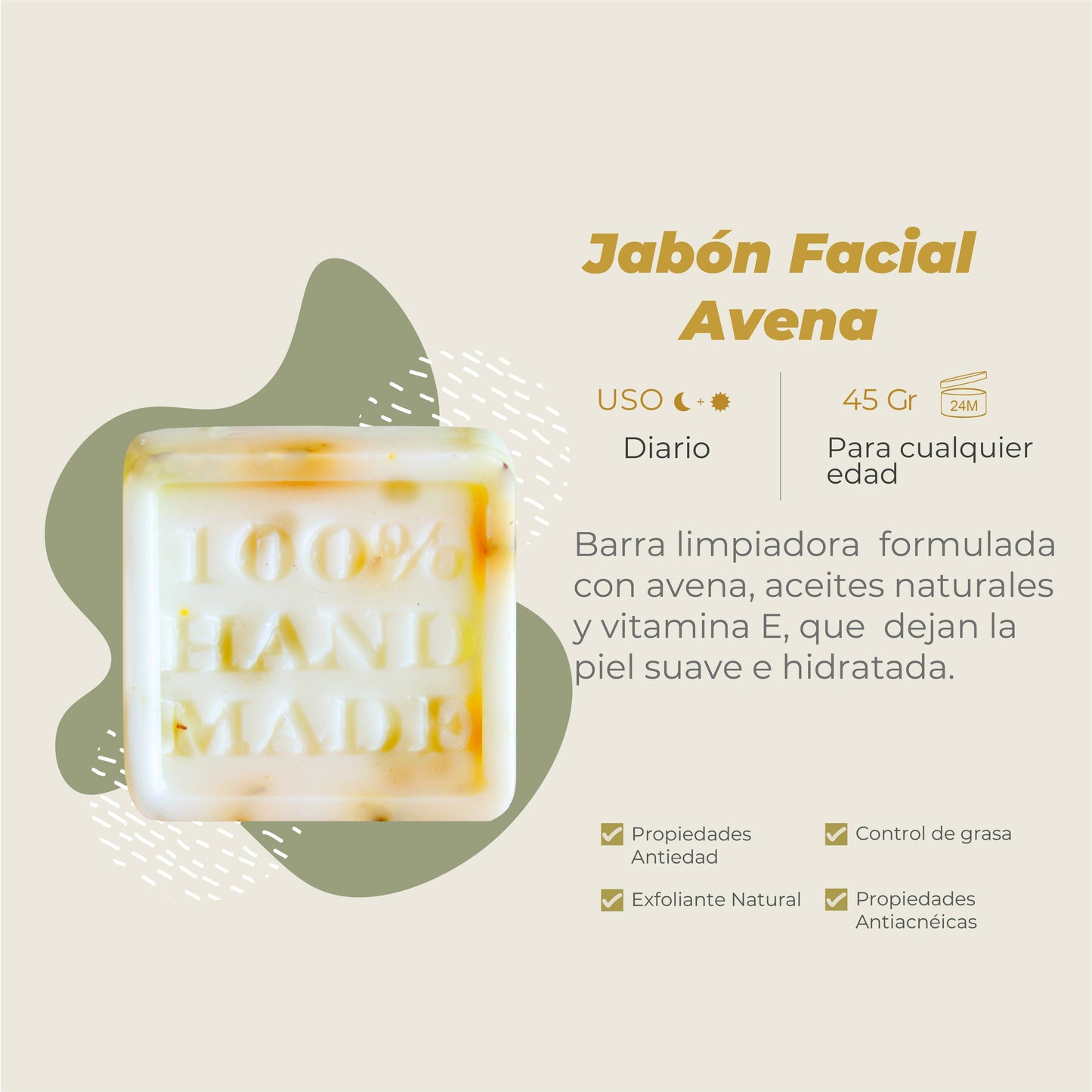 Jabón Facial Avena