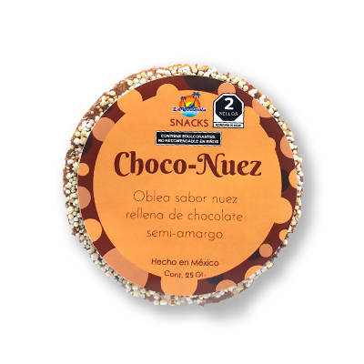 Obleas Rellenas de Chocolate Semi-amargo - Choco-Nuez 25g