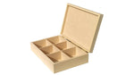 Caja con 6 divisiones de madera