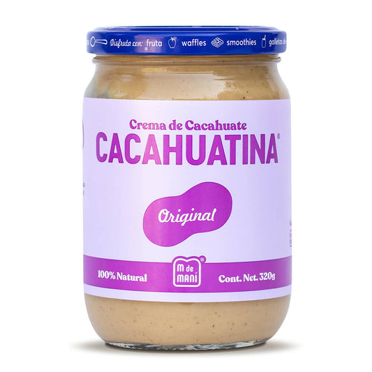 M de mani Cacahuatina Crema de Cacahuate 100% natural. Frasco 320 gr