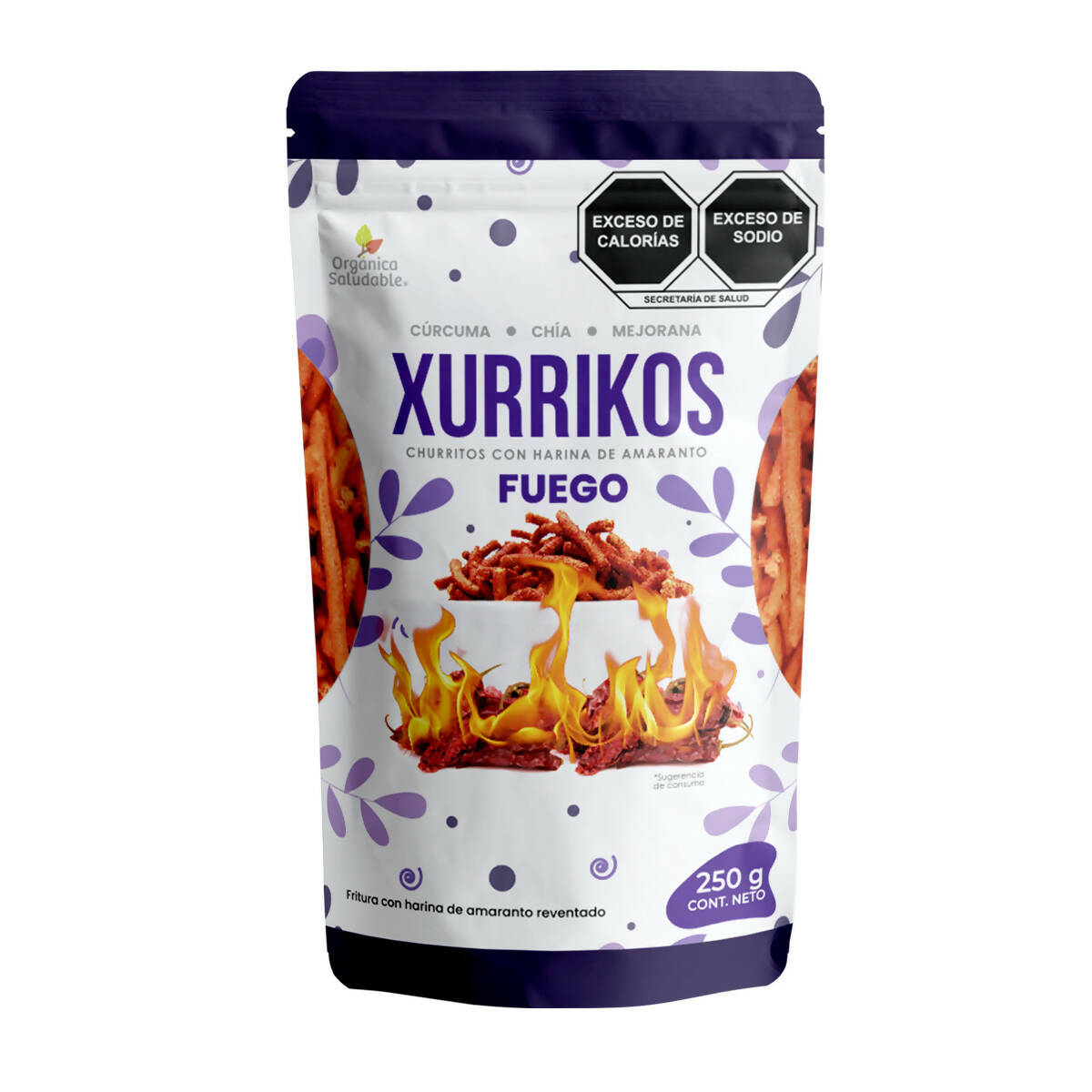 Xurrikos de Amaranto sabor Fuego By Orgánica y Saludable 6 Pack