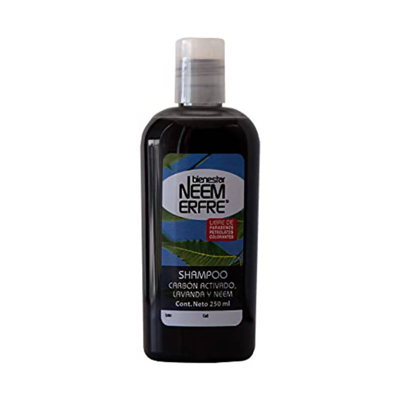 Shampoo Natural de Carbón Activado, Neem y Lavanda
